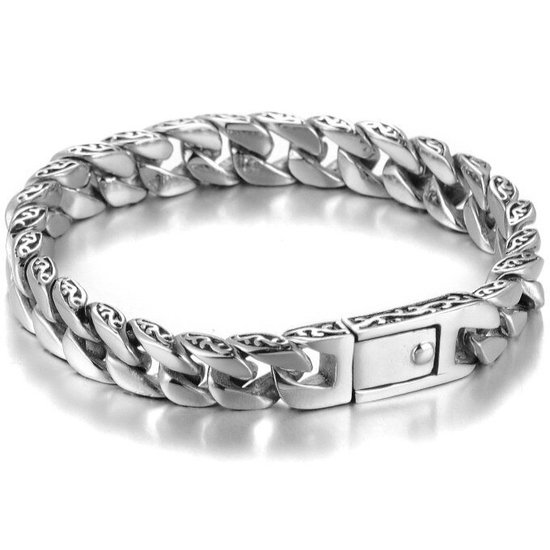 Zilveren schakelarmband heren: tijdloze stijl voor elke gelegenheid